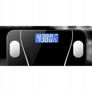 Smart LCD kupaonska vaga bluetooth s aplikacijom 19 crna vaga s plavim zaslonom
