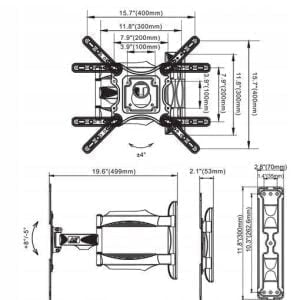 Univerzalni gibljiv TV nosilec 32-55" do 32kg