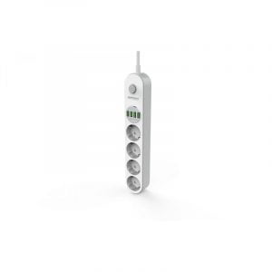 2m električni razdelilec s 4 USB polnilci