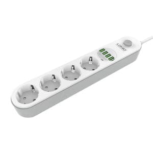 Električni razdelilec s štirimi USB polnilnimi vhodi