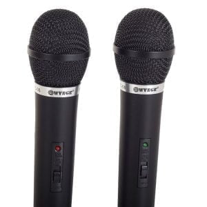 Brezžični karaoke sistem 2x brezžični mikrofon + postaja AKCIJA 13 Brezžični karaoke sistem z dvema mikrofonoma in postajo