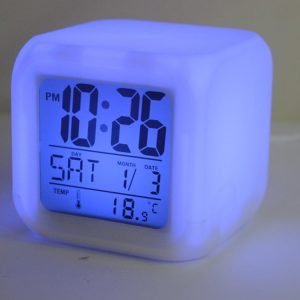 LCD LED RGB budilka in termometer
