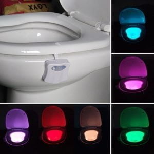 WC LED RGB lučka - senzor gibanja