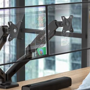 Univerzalni gibljiv nosilec za dva monitorja do 27"