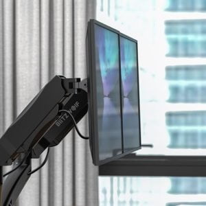 Univerzalni gibljiv nosilec za dva monitorja do 27"