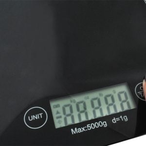 LCD kuhinjska tehtnica do 5kg črna