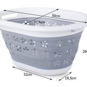 Zložljiva košara za perilo silikonska 25L