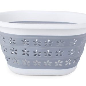 Zložljiva košara za perilo silikonska 25L