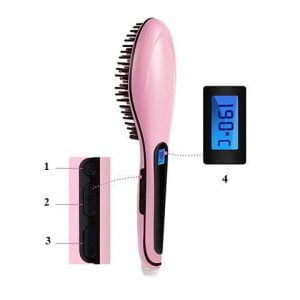 LCD električna krtača za ravnanje las