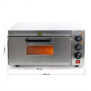 Inox 2000W peć za pizzu - kamena ploča do 350°C 10 Inox 2000W peć za pizzu - kamena ploča do 350°C