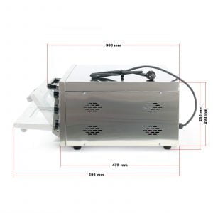 Inox 2000W peć za pizzu - kamena ploča do 350°C 12 Inox 2000W peć za pizzu - kamena ploča do 350°C