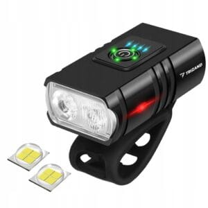 Set punjive svjetiljke za bicikl 6 CREE LED + stražnje svjetlo AKCIJA 38 crno svjetlo za bicikl s crvenim svjetlom i dva mala svjetla