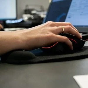 Ergonomisk gelmusematte med håndleddsstøtte