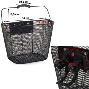 Kovinska kolesarska košara za kolo - hitri klik nosilec