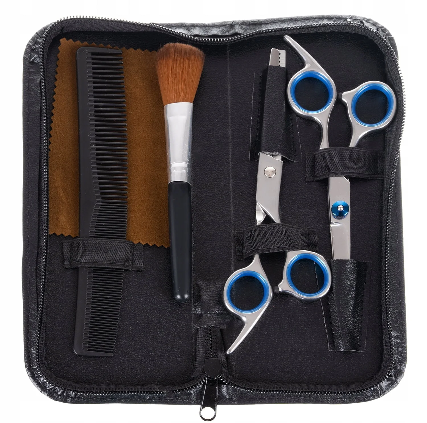 Set dveh inox frizerskih škarij + pribor - Image 6
