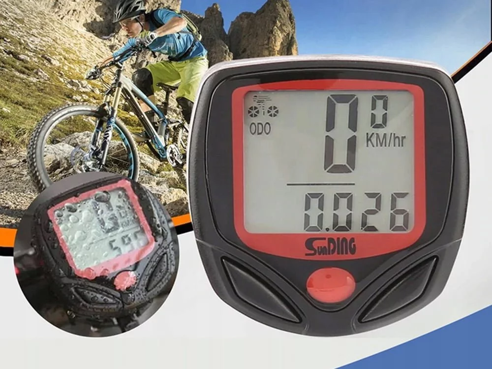Vodootporno LCD cikloračunalo - brzinomjer sa 14 funkcija 5 Vodootporni LCD biciklistički računar - brzinomjer s 14 funkcija - slika 3