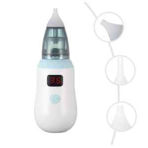 Akumulatorski LCD nosni aspirator za otroke + nastavki
