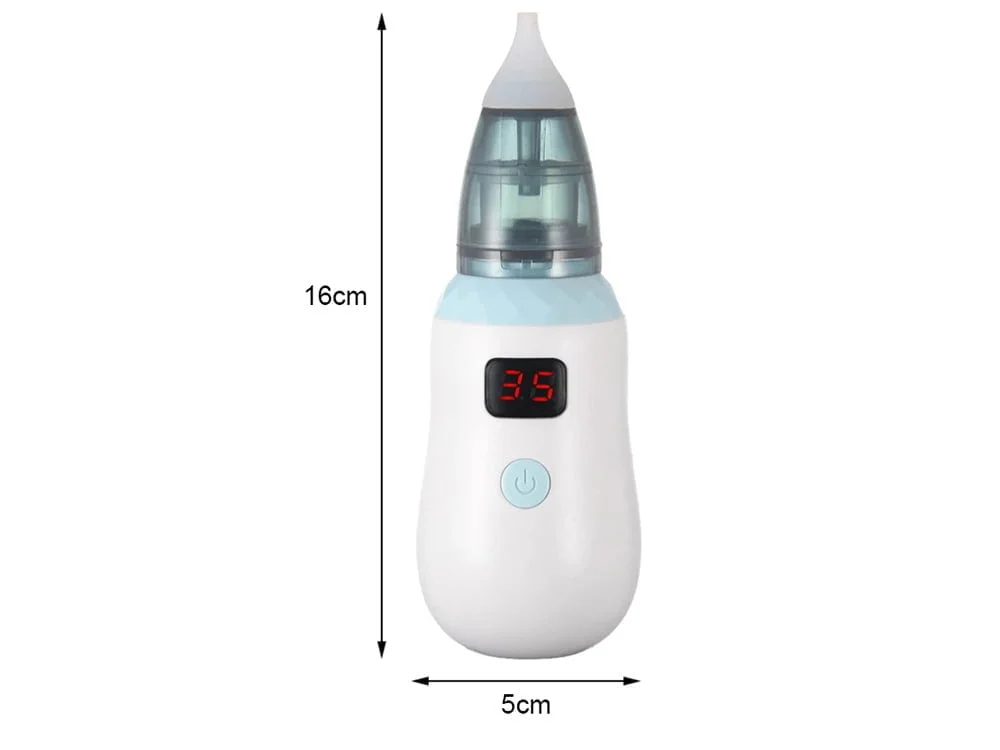 Akumulatorski LCD nosni aspirator za otroke + nastavki - Image 6