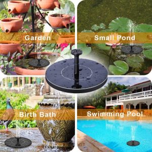 Solarna plutajuća vrtna fontana - pumpa za ribnjak 28 Solarna plutajuća vrtna fontana - pumpa za ribnjak