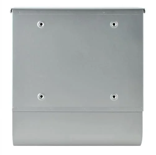 Silver mailbox + newspaper drawer SALE 8 Silver mailbox with newspaper drawer