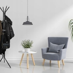 Kovinski obešalnik za plašče in klobuke 170cm črn