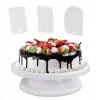 Rotirajući tanjur za torte + 3 lopatice za ukrašavanje 28 cm 1 Rotirajući tanjur za tortu + 3 lopatice za ukrašavanje 28cm