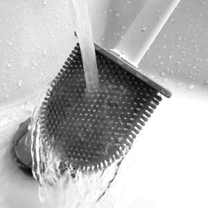 Silikonska četka za WC + držač 23 Silikonska WC četka za školjku + držač