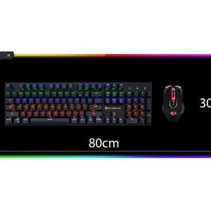 Osvetljena LED RGB računalniška podloga za miško in tipkovnico 80x30cm