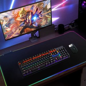 Osvetljena LED RGB računalniška podloga za miško in tipkovnico 80x30cm