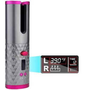 Akumulatorski LCD vrtljivi kodralnik las do 200°C 20 Akumulatorski LCD vrtljivi kodralnik las do 200°C