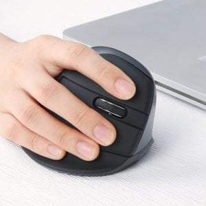 Ergonomski okomiti bežični miš RGB 2400DPI crni