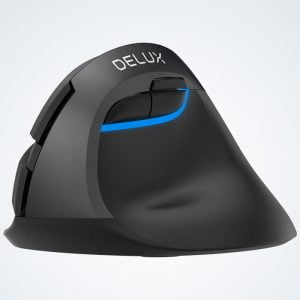 Ergonomski okomiti bežični miš RGB 2400DPI crni