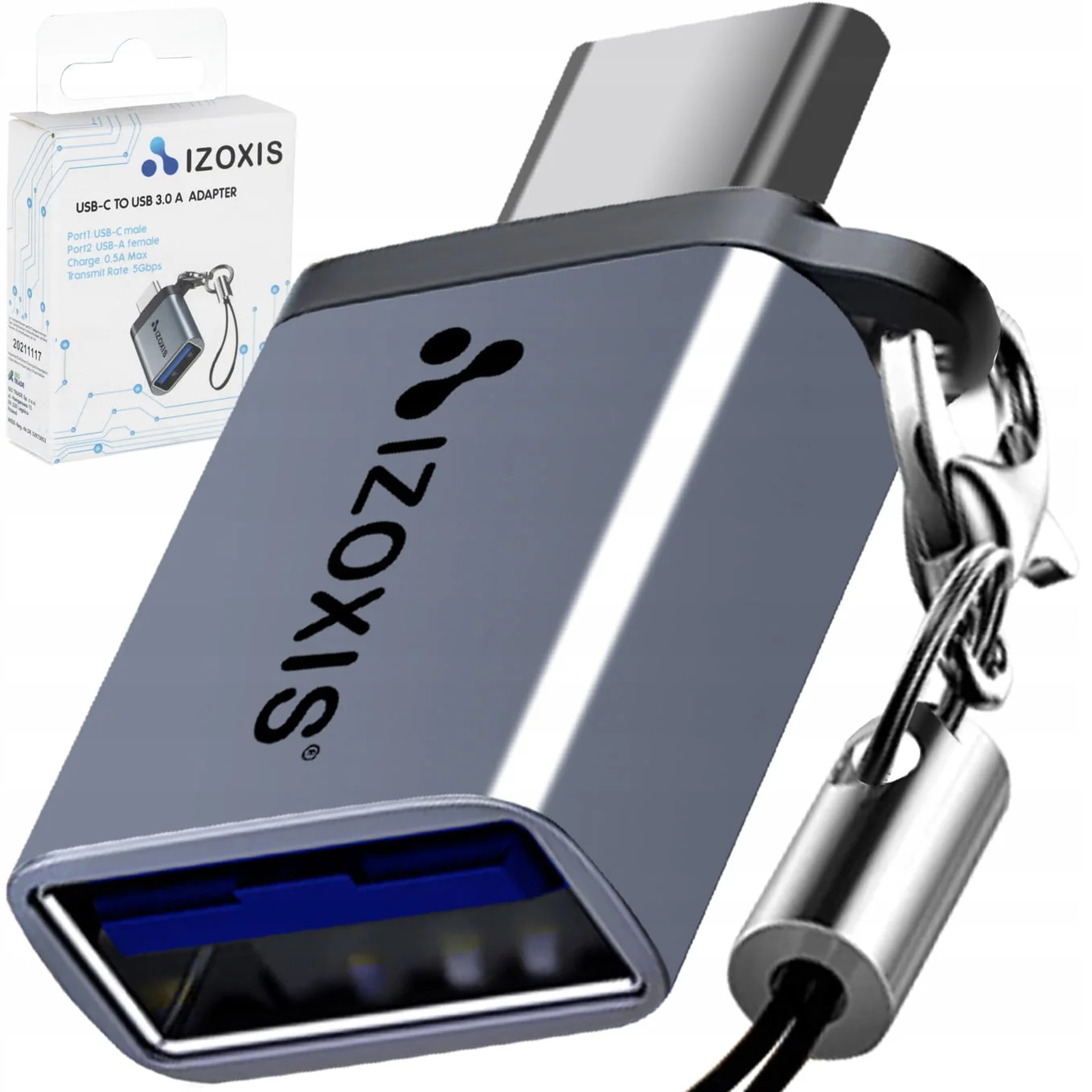 USB tip C na USB 3.0 adapter + omča za kabel 3 USB tip C na USB 3.0 adapter + omča za kabel