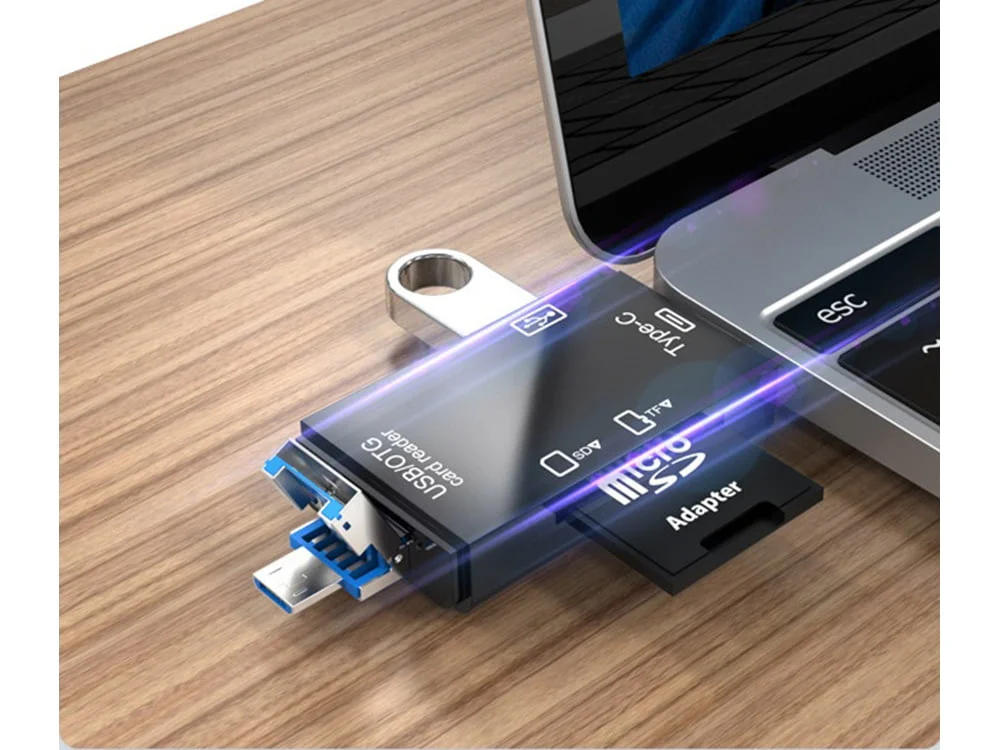 3v1 SD microSD čitalec pomnilniških kartic USB 3.0 C tape 480Mb/s - Image 3