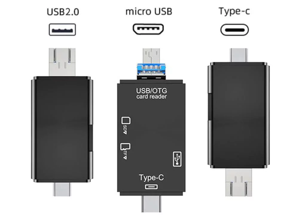 3v1 SD microSD čitalec pomnilniških kartic USB 3.0 C tape 480Mb/s - Image 4