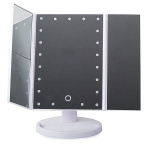 Povečevalno kozmetično ogledalo z 22 LED osvetlitvijo USB