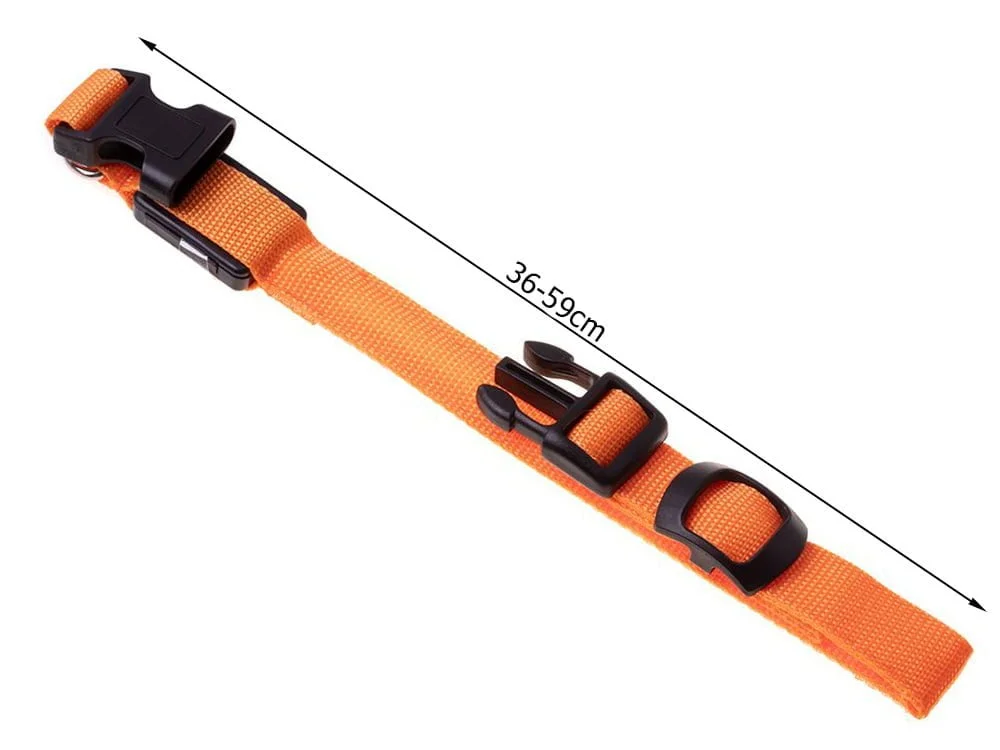 Univerzalna LED svjetleća ogrlica za pse i mačke - podesiva do 59 cm - slika 7