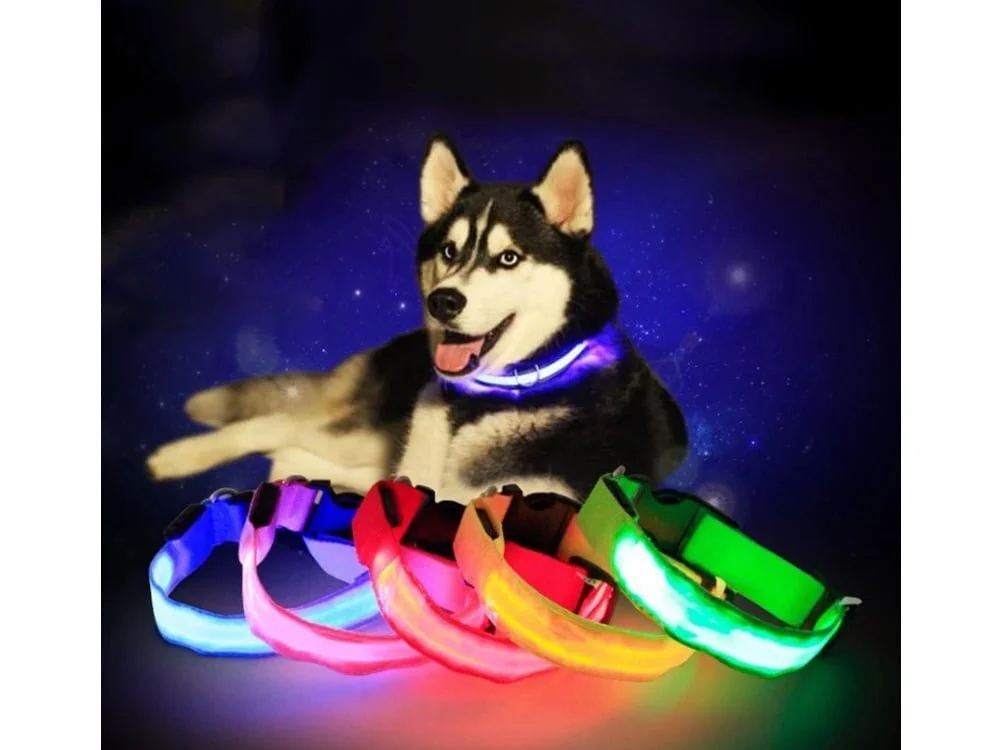 Univerzalna LED svjetleća ogrlica za pse i mačke - podesiva do 59 cm - slika 9