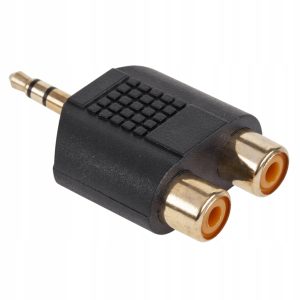Avdio adapter s 3,5 mm stereo vtiča na dva činč priključka