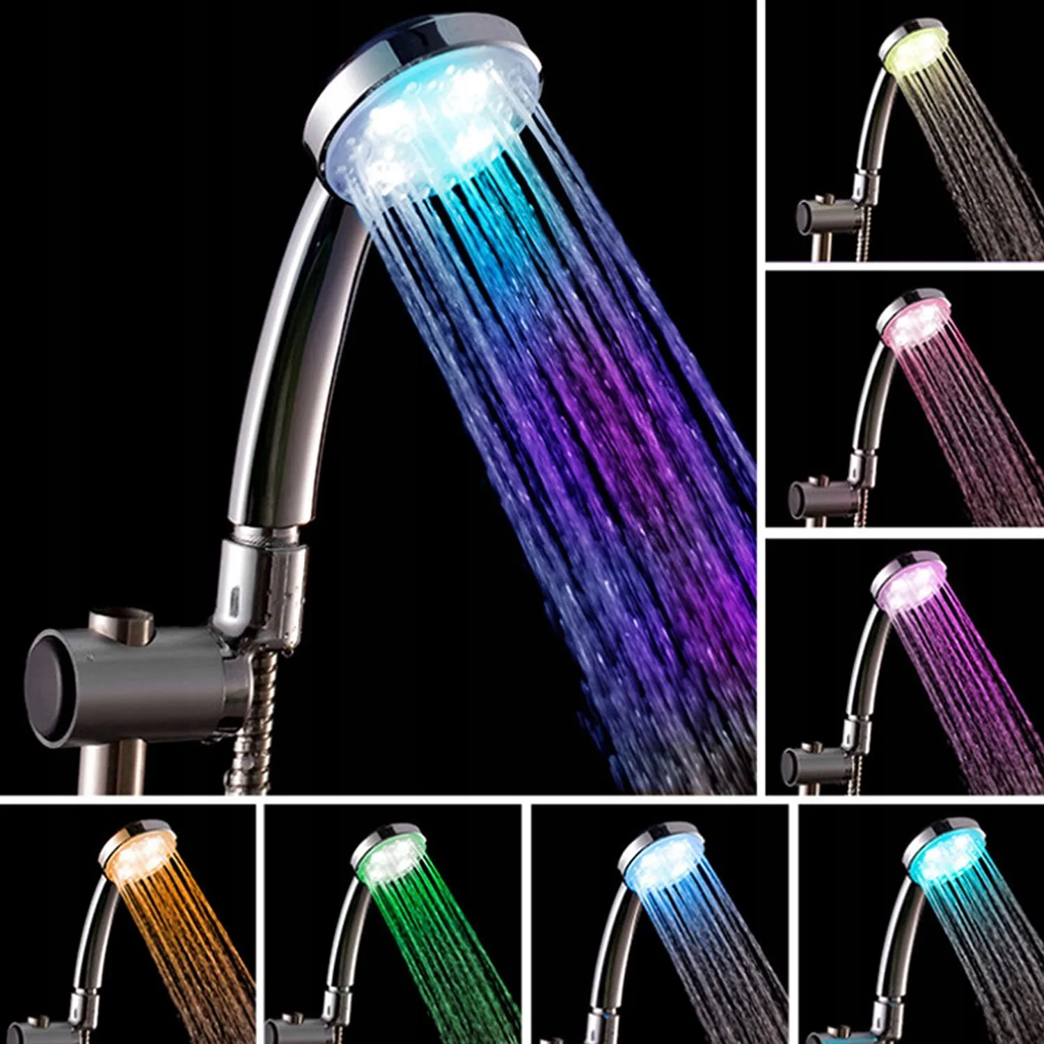 RGB LED tuš glava kromirana 7 boja 6 RGB LED tuš glava kromirana 7 boja - slika 4