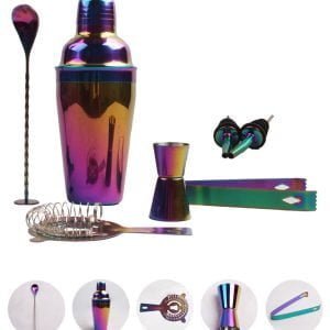 Mavrični inox 8 delni koktajl set 500ml