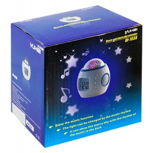 Projektorska budilka z osvetljenim LCD zaslonom 10 melodij Night Sky