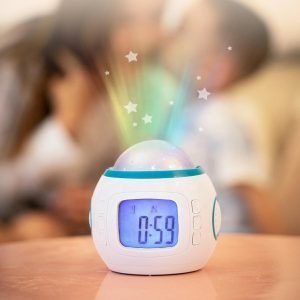 Projektorska budilka z osvetljenim LCD zaslonom 10 melodij Night Sky