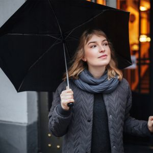 Zložljiv avtomatski dežnik 108cm črn