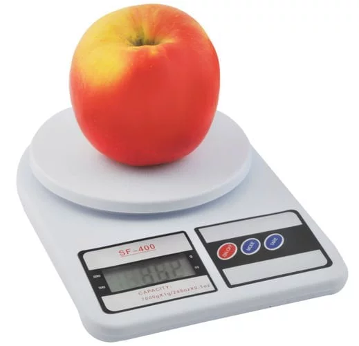 { "alt_text": "Küchenwaage mit LCD-Display" }