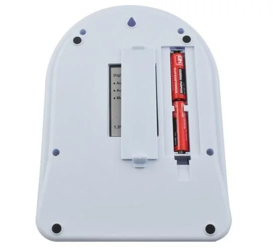 Weiße Küchenwaage mit LCD-Anzeige
