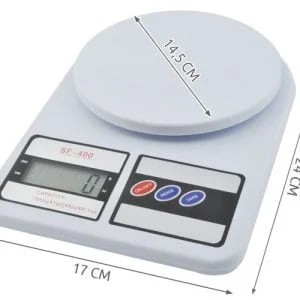 Digitale Küchenwaage mit LCD-Anzeige und Messbecher