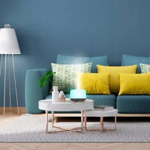 Diffuseur d'arômes humidificateur LED RGB avec lumière colorée et vapeur