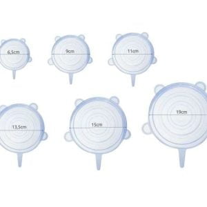 Set 6 fleksibilnih silikonskih pokrovov
