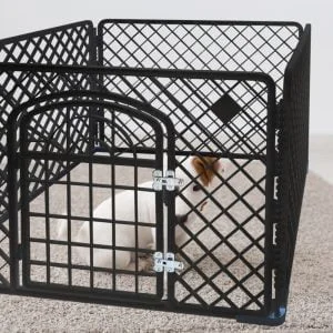 Clôture en plastique pour animaux de compagnie, 4 pièces
